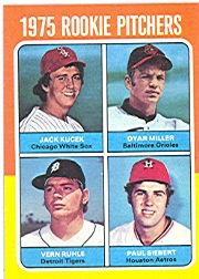 1975 Topps Baseball Cards      614     Jack Kucek/Dyar Miller/Vern Ruhle/Paul Siebert RC